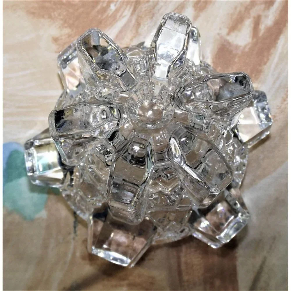 H. G. BLEIKRISTALL 24% LEAD CRYSTAL SINGLE CANDLE HOLDER AUSTRIA